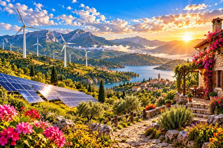 Energía limpia en el paisaje