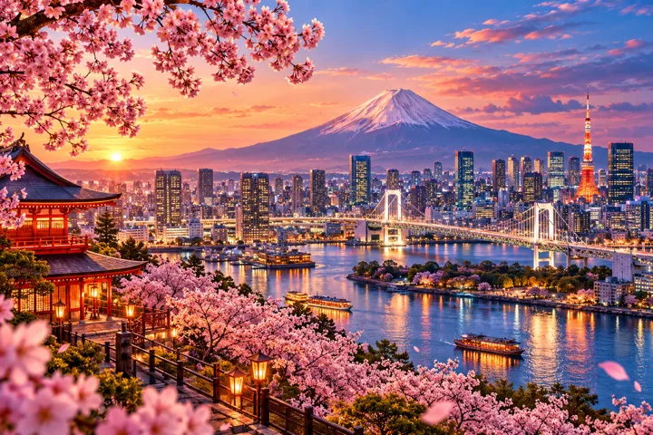 Tokio, el Fuji y los cerezos