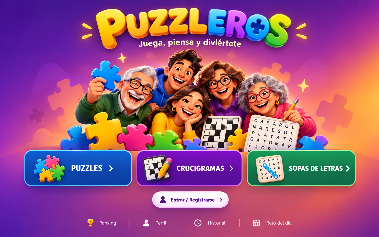 Puzzleros: Juega, piensa y diviértete