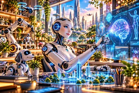 Ilustración de Robótica e inteligencia artificial