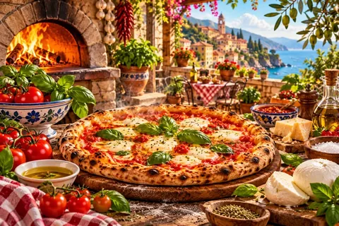 Ilustración de Pizza napolitana